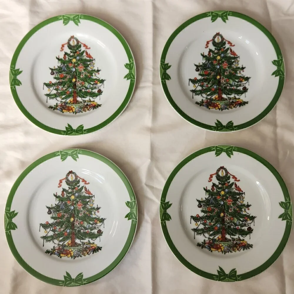 Georges Briard Yule Tide Christmas Tree Salad Desert Plate 7-1/2
